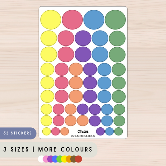 Many Circles Blank Label Planner Stickers