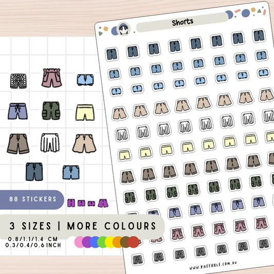 Shorts Bottom Planner Stickers
