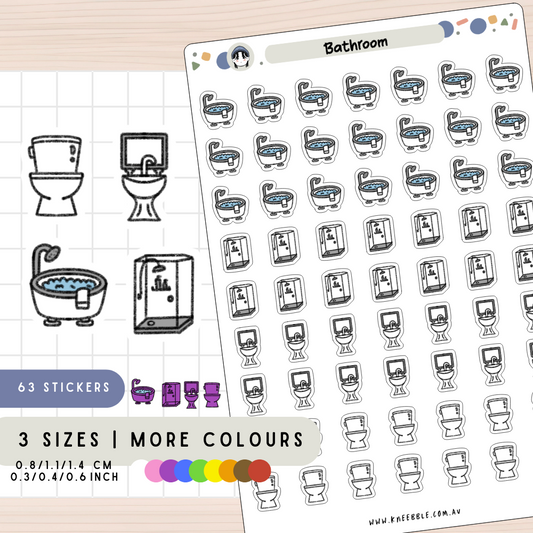 Bathroom Household Planner Stickers