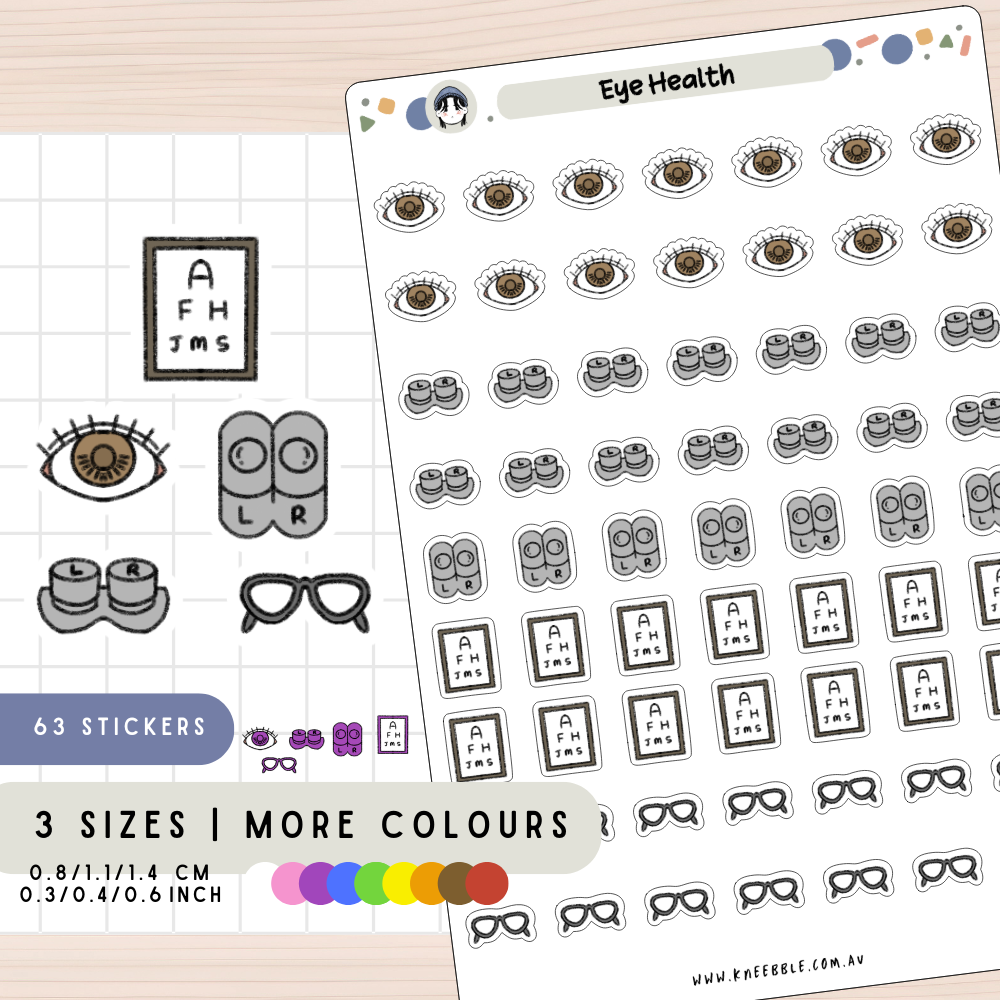 Eye Health Planner Stickers