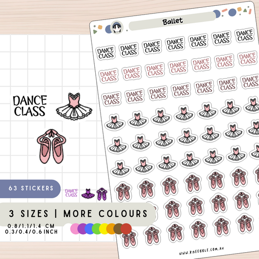 Ballet Ballerina Dance Planner Stickers