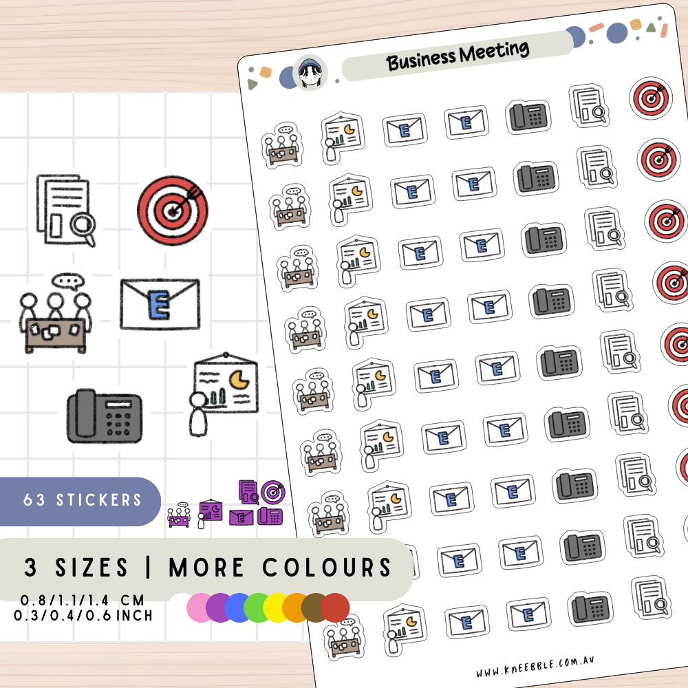 Business Meeting Planner Stickers
