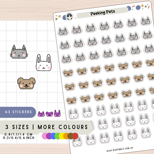 Peeking Pets Planner Stickers