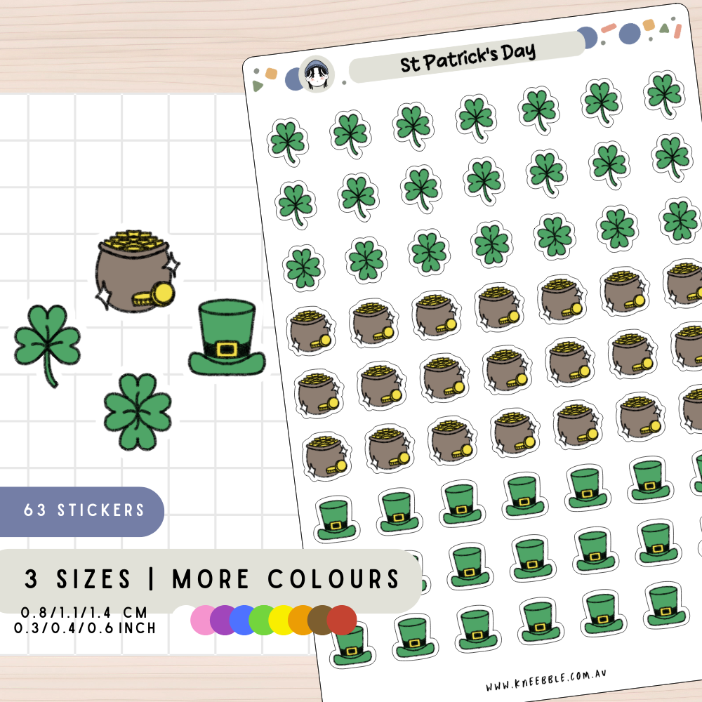 St Patrick's Day Planner Stickers