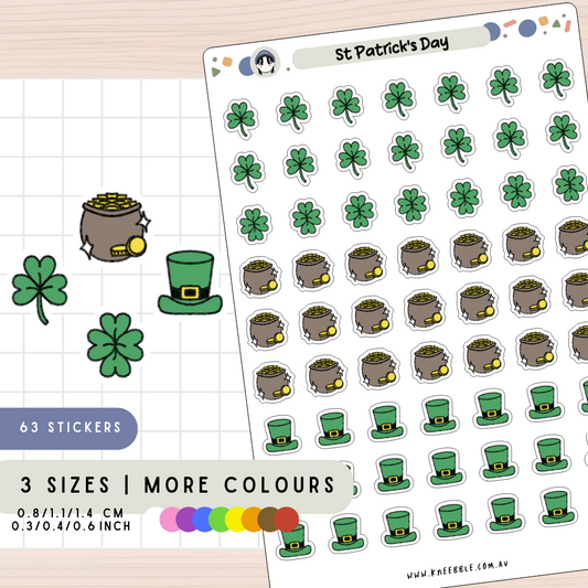 St Patrick's Day Planner Stickers