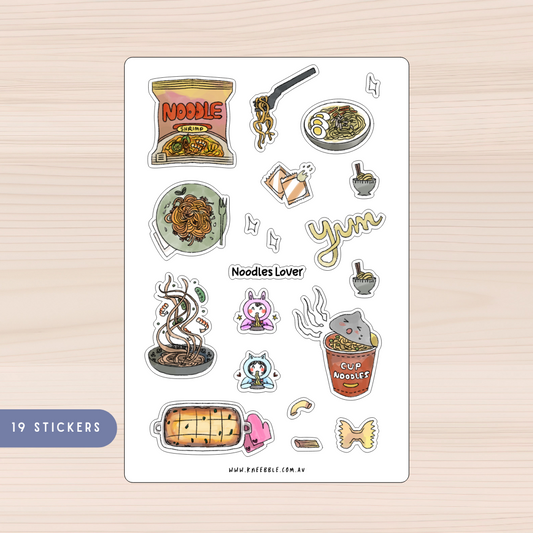 Noodles Lover Planner Sticker Sheet