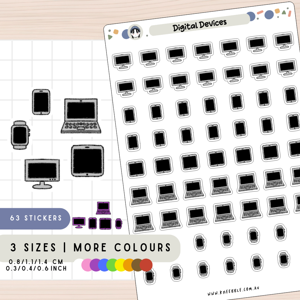 Digital Devices Planner Stickers