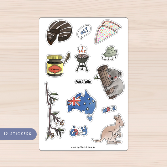 Australia Planner Sticker Sheet