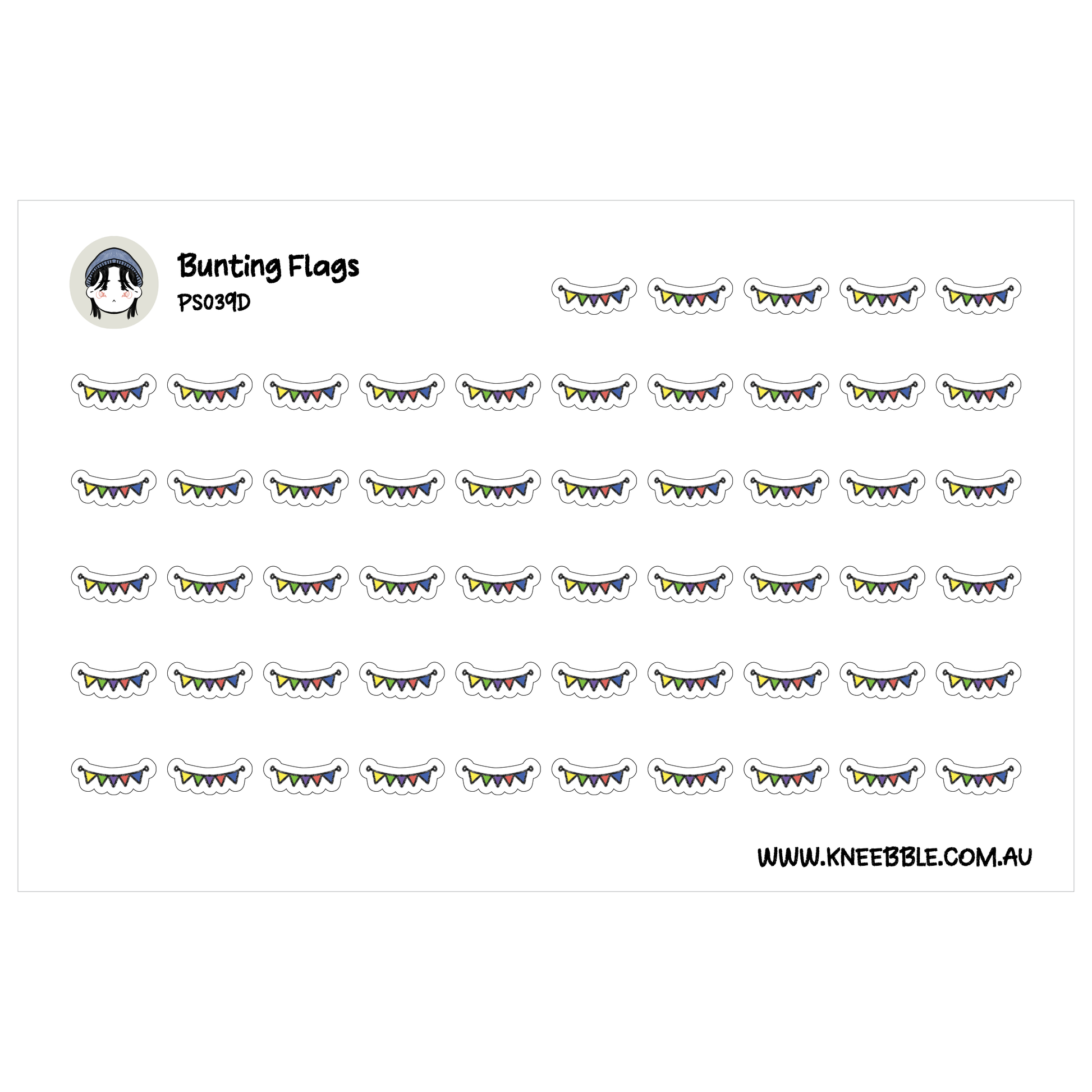 a grid of small, colorful flags arranged in rows and columns.