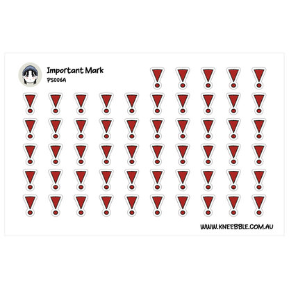 a grid of red exclamation marks, each one smaller than the one before it, creating a visually striking pattern.