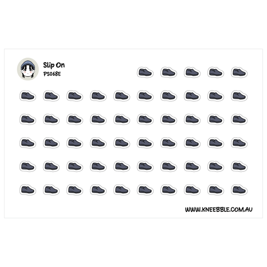 a grid of black and white shoe icons arranged in rows and columns.