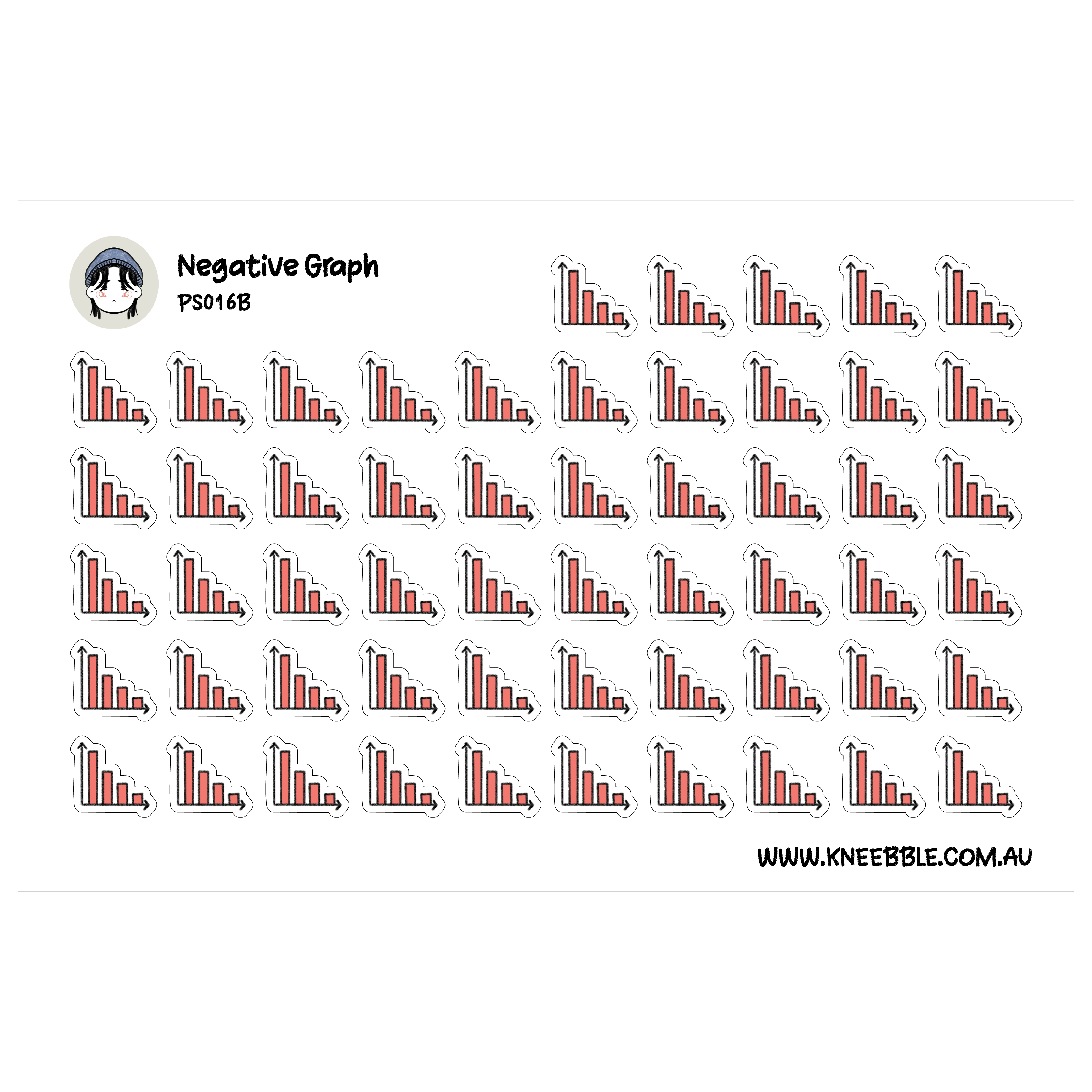 Negative Graph Planner Stickers - Business Goal Tracking & Budget ...