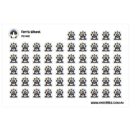 a grid of stickers with a ferris wheel design.
