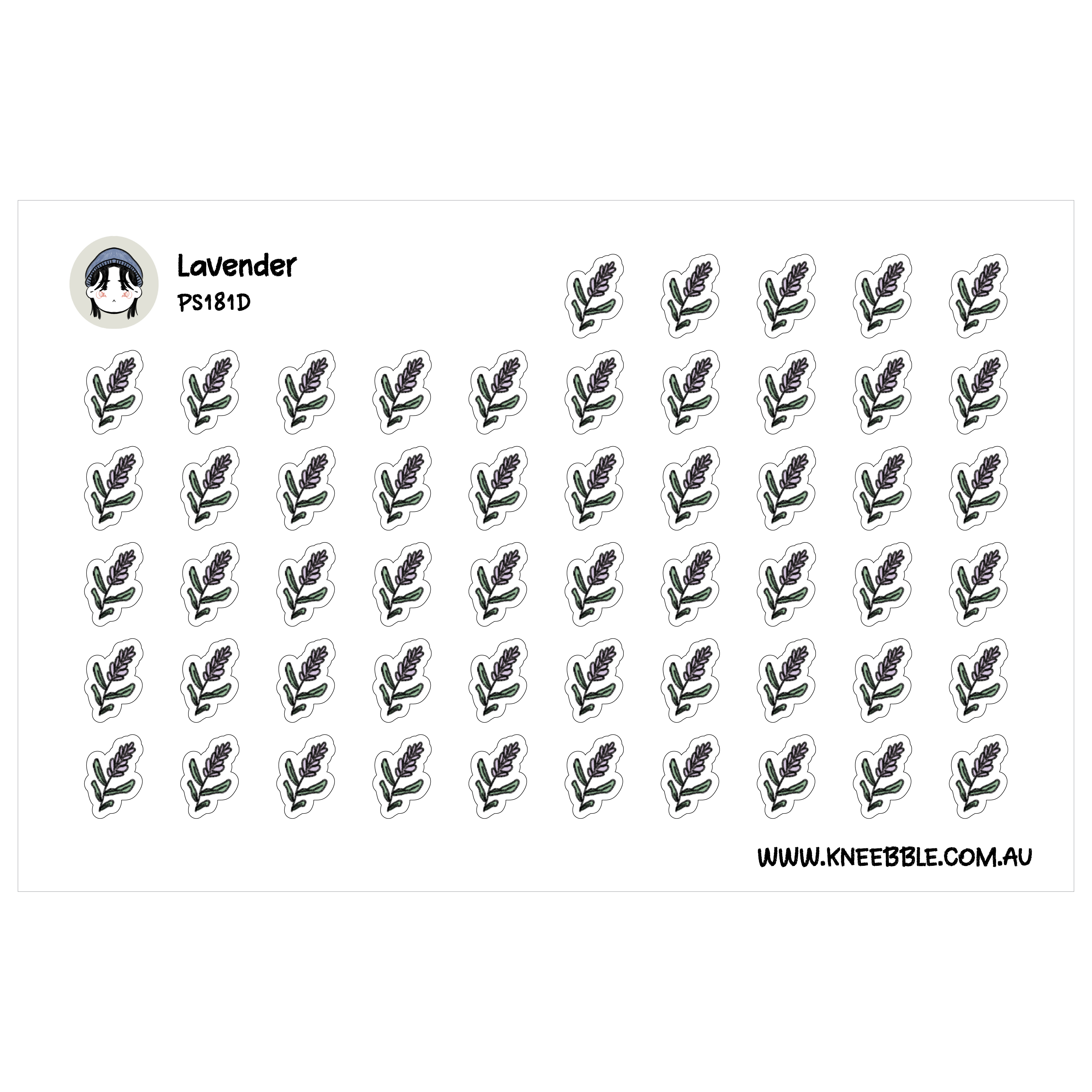Lavender Planner Stickers – Botanical Flower Designs | Purple Floral ...