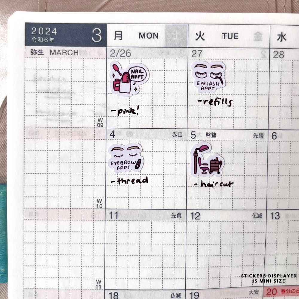 Hair Salon Planner Stickers