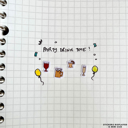 Alcohol Drinks Planner Stickers