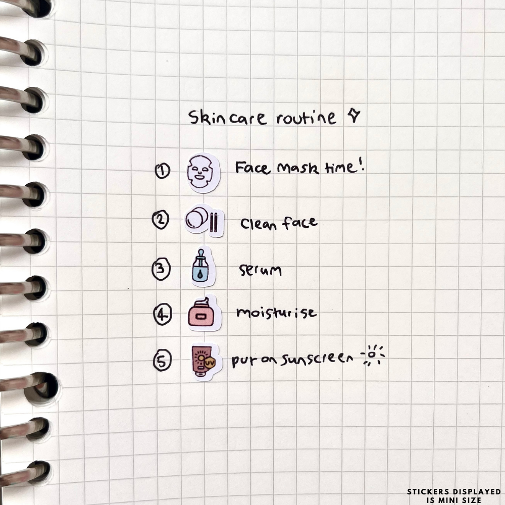 Skin Care Product Planner Stickers