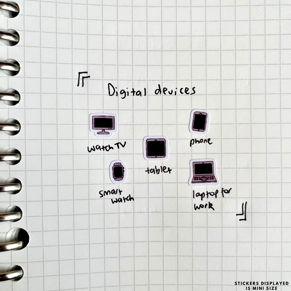 Digital Devices Planner Stickers