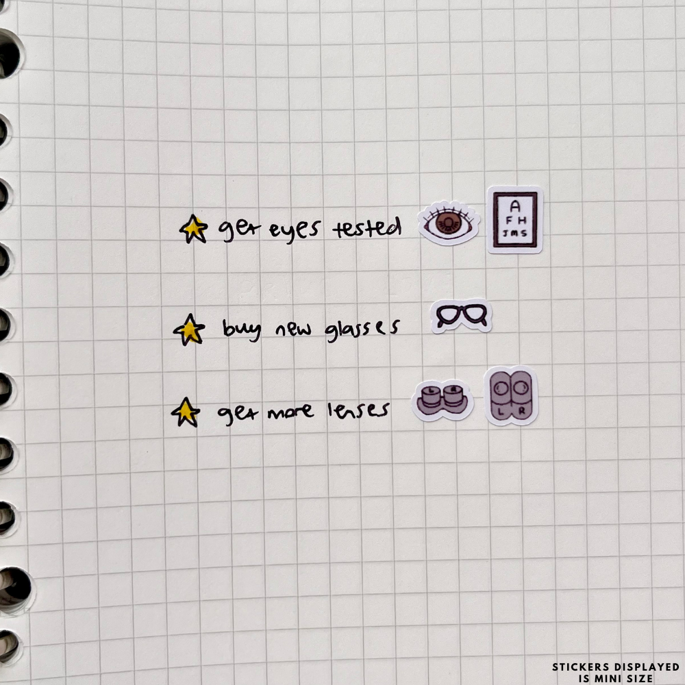 Eye Test Board Planner Stickers