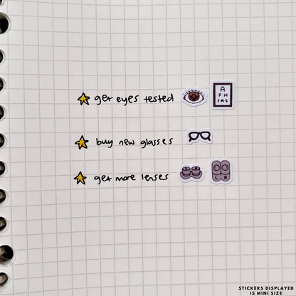 Eye Test Board Planner Stickers