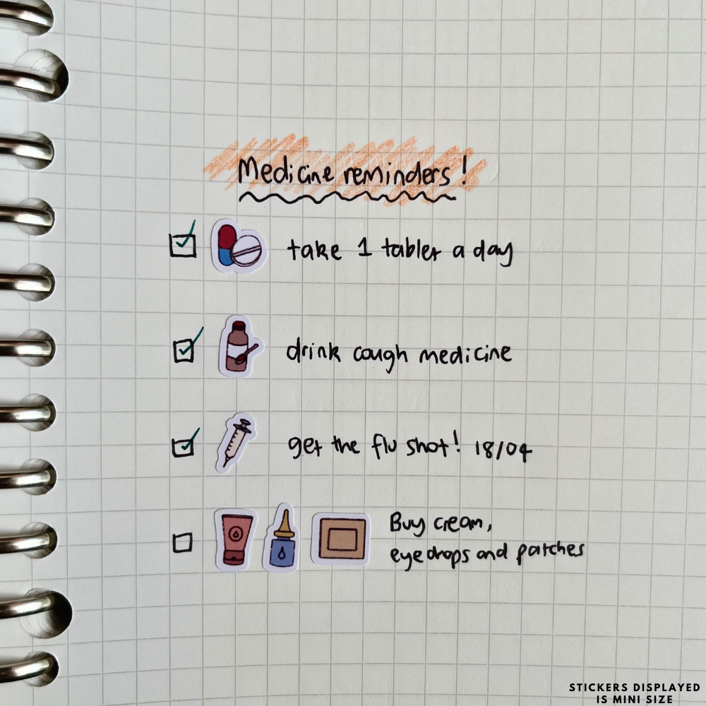 Tablet Pills Planner Stickers