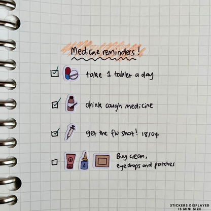 Liquid Medicine Planner Stickers