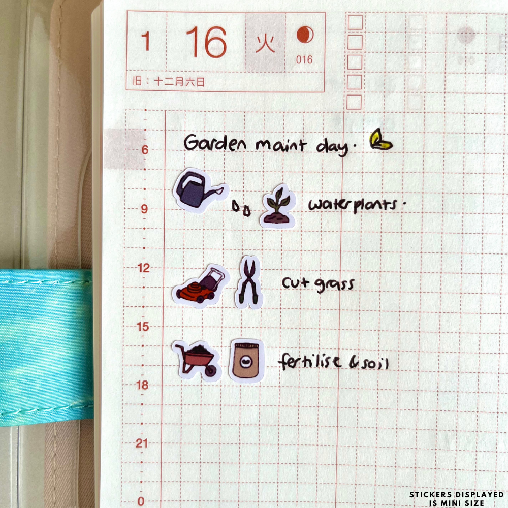 Lawn Mower Planner Stickers