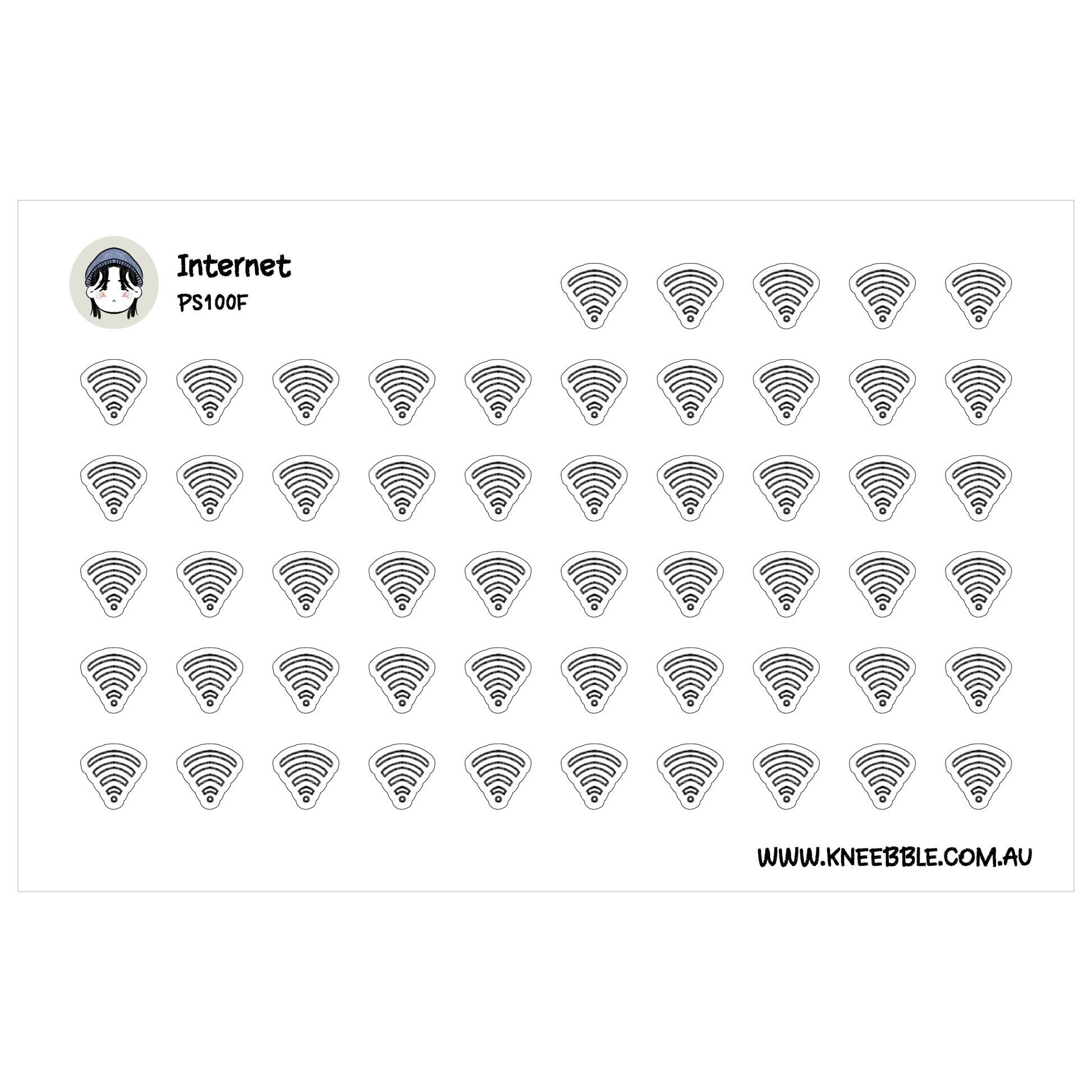 a grid of identical Wi-Fi signal icons arranged in a visually pleasing pattern.