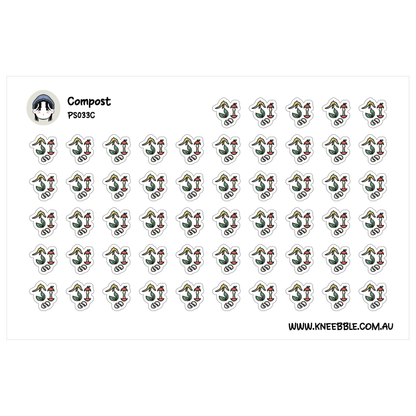 a grid of small, colorful stickers arranged in rows and columns.