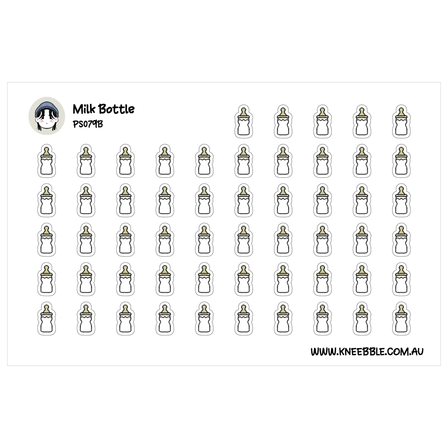 a grid of white baby bottle icons arranged in a visually pleasing pattern.