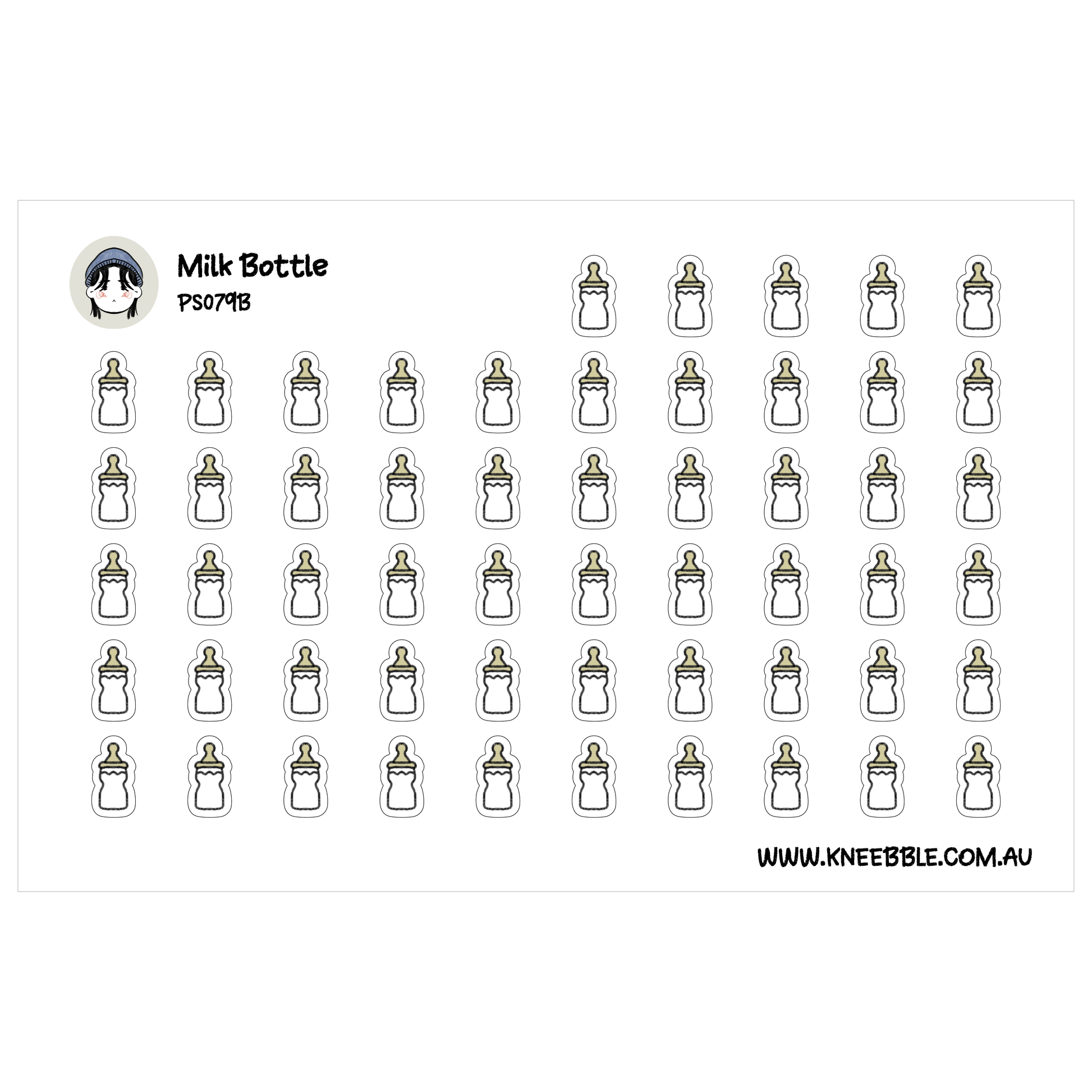 a grid of white baby bottle icons arranged in a visually pleasing pattern.