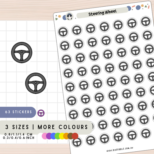 Steering Wheel Planner Stickers