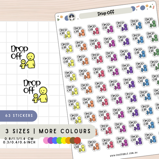 Drop Off Kids Planner Stickers