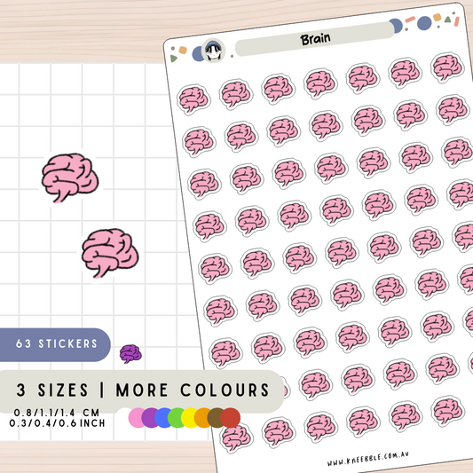 Brain Mind Health Planner Stickers