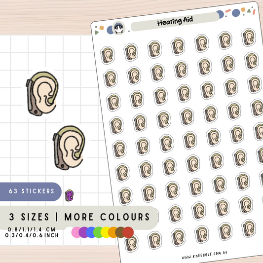 Hearing Aid Planner Stickers