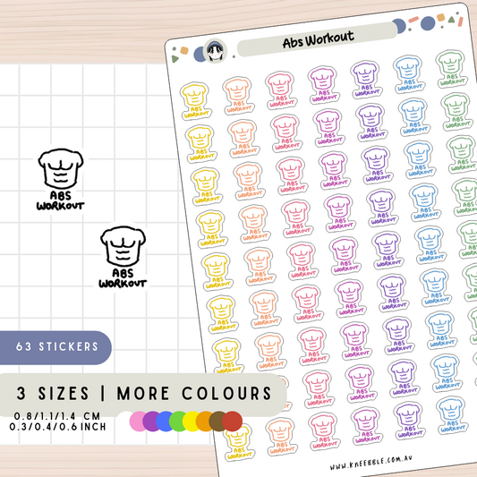 Abs Workout Planner Stickers