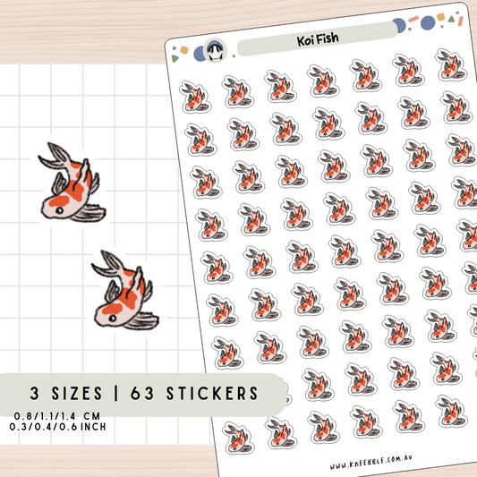 Koi Fish Planner Stickers