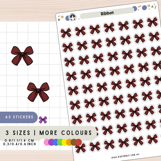 Ribbon Bow Planner Stickers