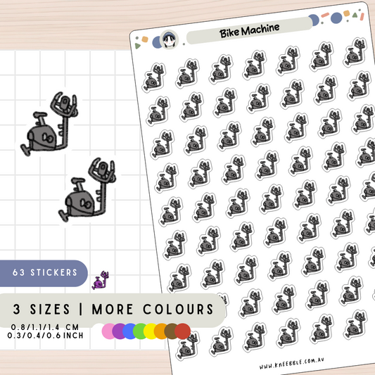 Bike Cycling Machine Planner Stickers