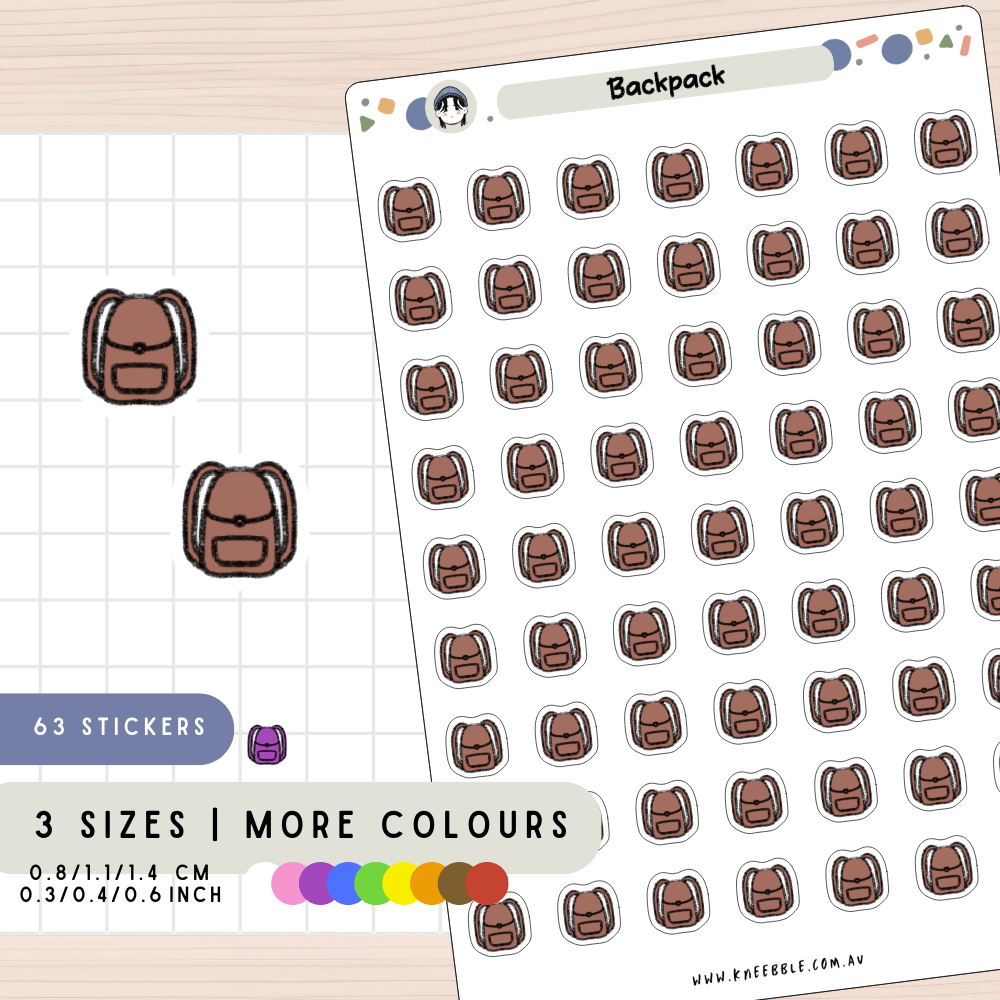 Backpack Planner Stickers
