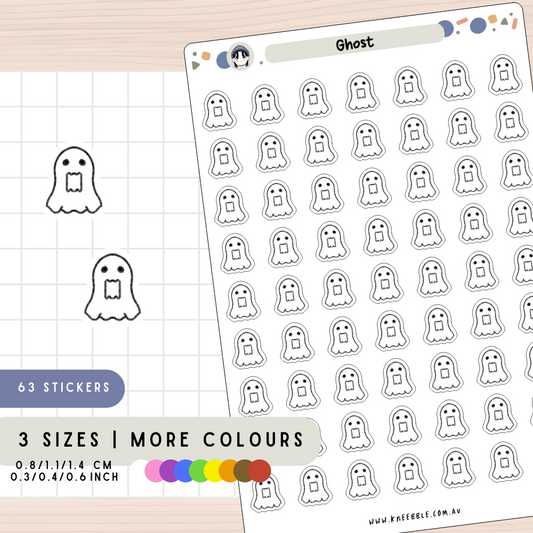 Halloween Spooky Ghost Planner Stickers