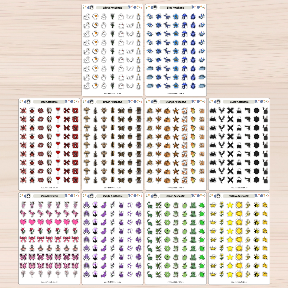 Colour Lover Rainbow Bundle Planner Stickers