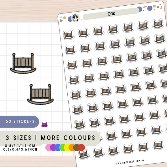 Baby Crib Planner Stickers