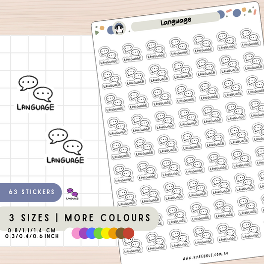 Language Planner Stickers