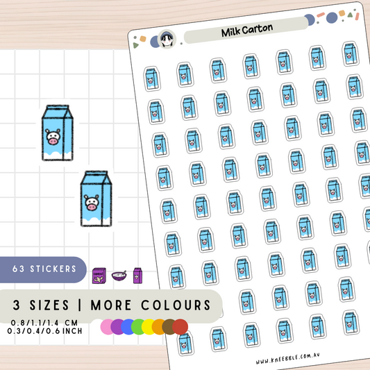 Milk Carton Planner Stickers
