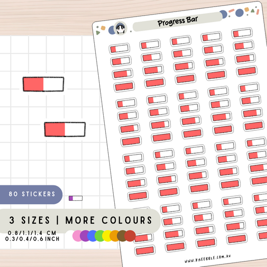 Progress Bar Planner Stickers