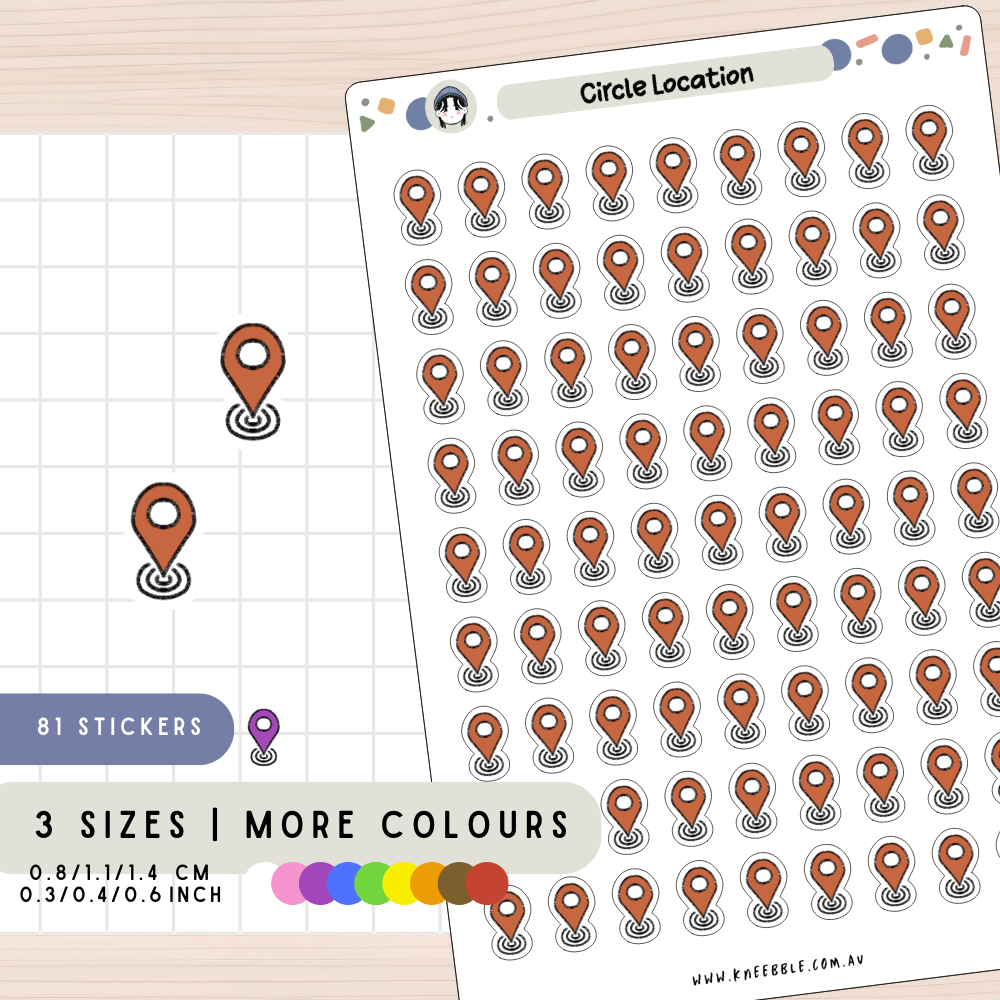 Circle Location Planner Stickers
