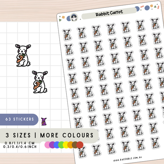 Rabbit Carrot Planner Stickers