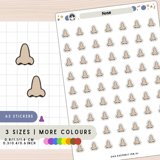 Nose Smell Planner Stickers