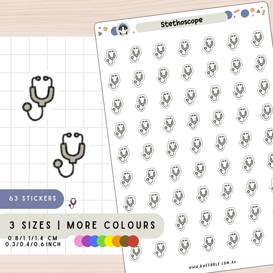 Stethoscope Planner Stickers